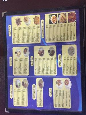 The menu!