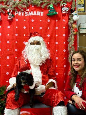 Tiffany with santa and myself