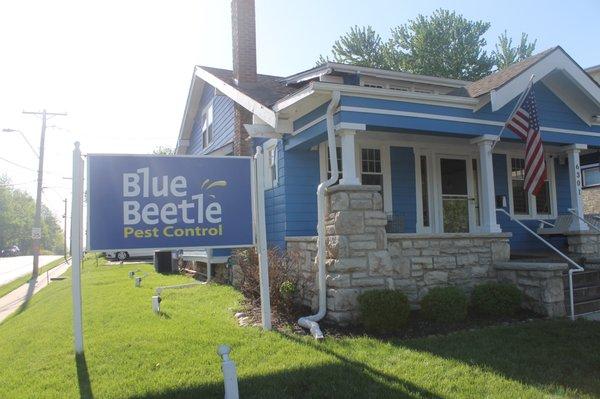 You can't miss our big blue house in Brookside!