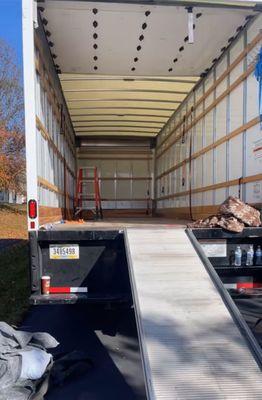 Empty truck after load