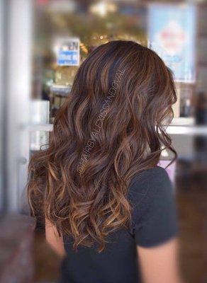 Caramel Balayage done by Senior Stylist Alexis