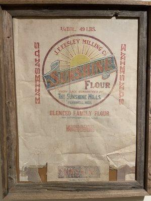 Believe this is one of the flour bags from the mill.