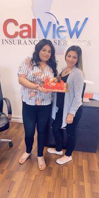 Welcome jasmin our new telemarketer and Maria our best agent in San Fernando Valley