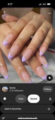 This is how I wanted my nails: