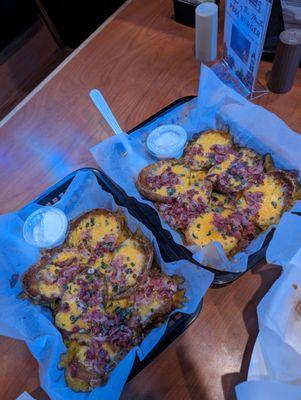 Two orders of potato skins. The taste so nice you got to have them twice Lawwd!