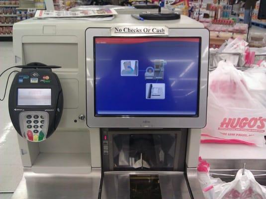 Yay! They have self checkouts here