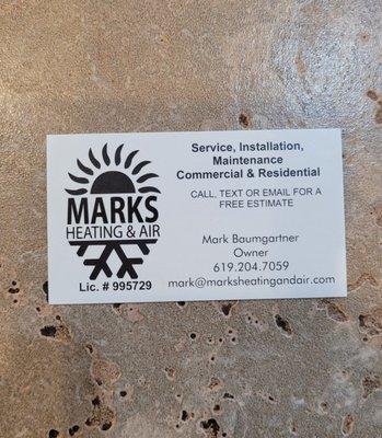 Mark's Heating And  Air