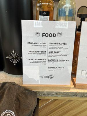 Food menu