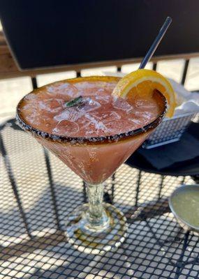 Strawberry basil margarita