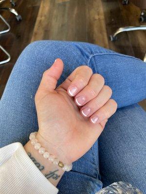 french tip gel polish