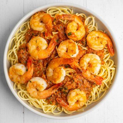 Shrimp Fra Diavolo with Spaghetti