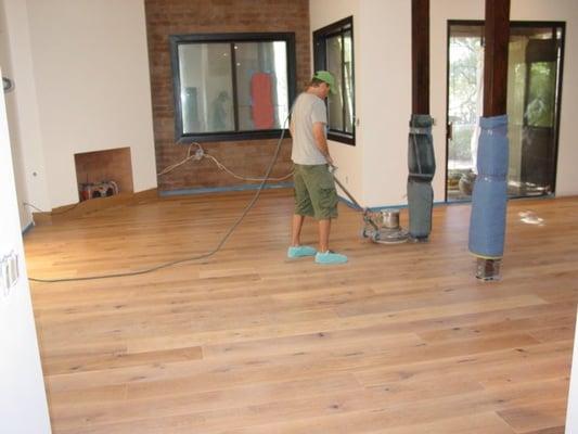 Finishing european white oak with RAll Natural Rubio Monocoat Hard Wax Oil. No VOC's!