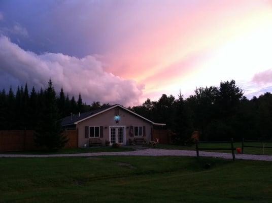 Beautiful skies over Pinebrook Kennels!