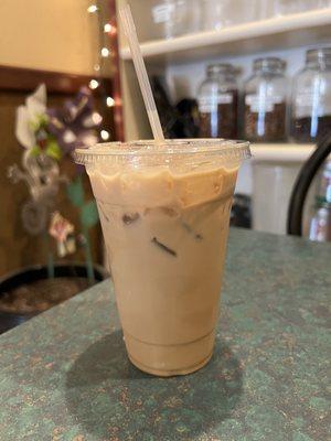 Large iced White Russian Mocha