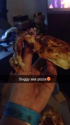 Delicious pizza, it tastes amazing and the stuffed crust is awesome...just...sometimes it's super soggy