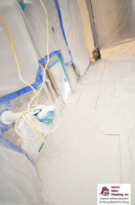 Professional Cut Concrete in Home for Repiping