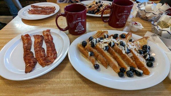 The Blueberry  and Almond French Toast was very good