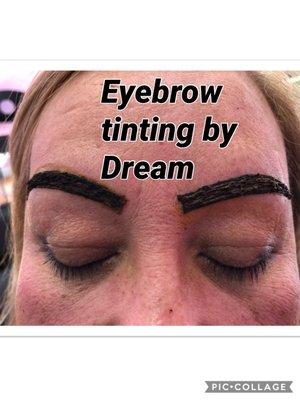 Eyebrow henna tinting done by Dream.....