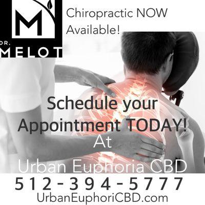 Need Chiropractic? Come see Dr Melot for your next Adjustment!