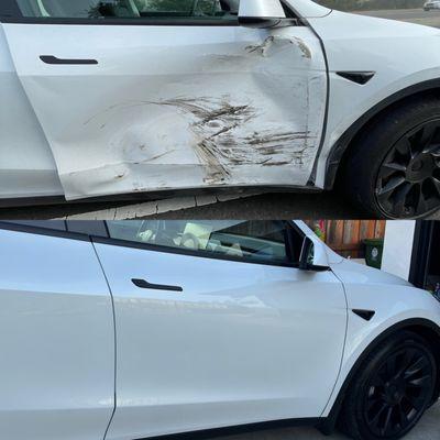 Before and after repairs