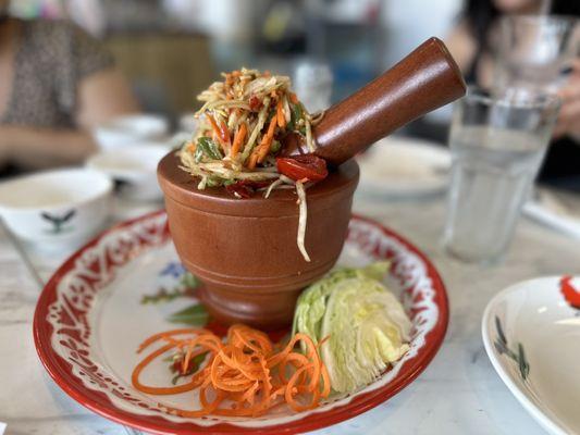 Tum Plara  Original E-Sarn Style Papaya Salad in Fermented Fish Sauce