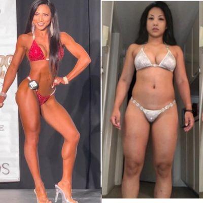 Recent competition pic on the left last Dec 2021.