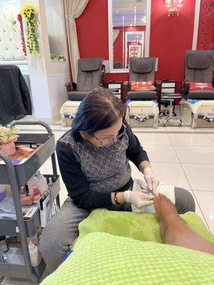 Getting a pedicure (Tammy was Great)