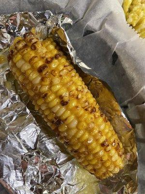 Corn on the cob with a slice rub that was magnificent