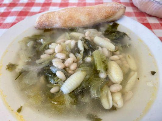 Loaded with escarole, beans and cavatelli, served piping hot!