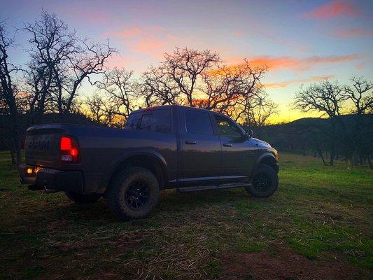 2018 ram rebel in national forest.