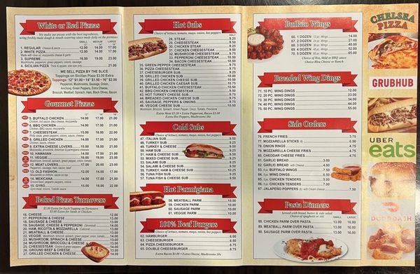 Menu (side 2 of 2)