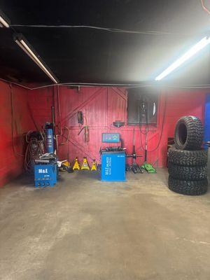 Our machines and a set of new tires