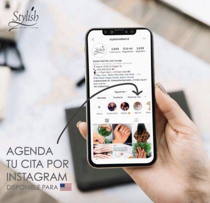 Envíanos un mensaje o reserva tu cita online por Instagram o Facebook.