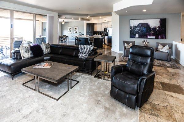 Complete makeover of Golf Course condo for bachelor.