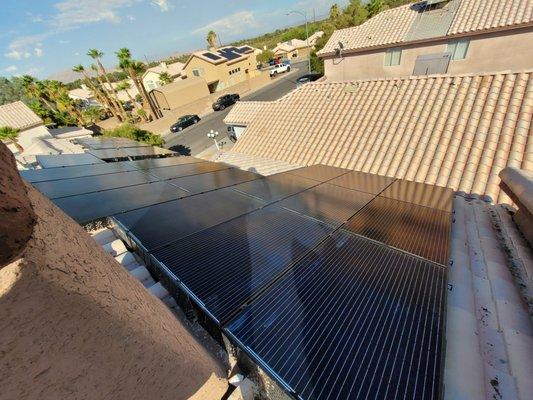 Pic#2 After solar panel cleaning
 Lewis Premier Solar Cleaning LLC 
 702-982-9136