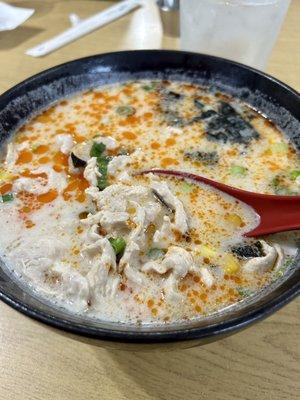 Tonkatsu Ramen with chicken instead of pork.