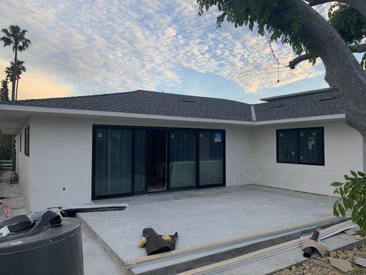 General Remodel in palos verdes before the tile was installed Concrete is poured