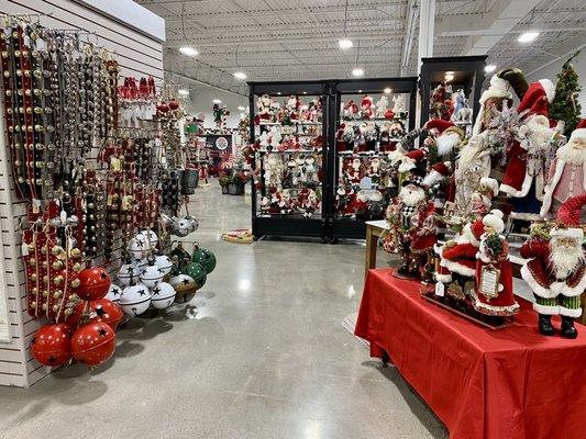 Fun Christmas decor, jingle bells, Santas...