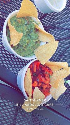 Guacamole and salsa