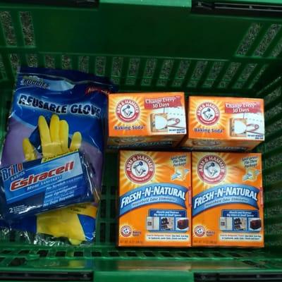 Cleaning supplies for the low