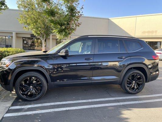 After glossy black powder coated wheels