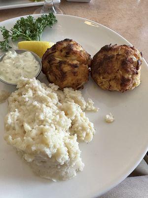 Double crab cake platter