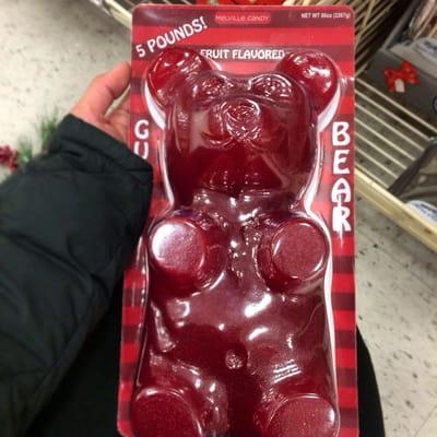 they are selling oversized chocolate bars and this 5 lb gummy bear