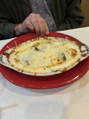 Spinach tortellini