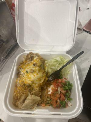 Not the "Special" Smothered Chili Verde Burrito that I ordered.