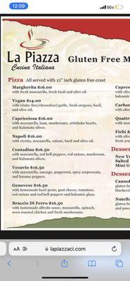 Menu says vegan pizza