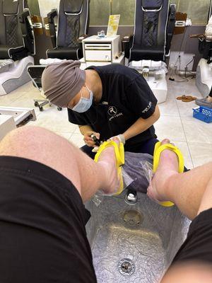 my very first pedicure.