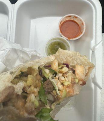 Well loved asada burrito