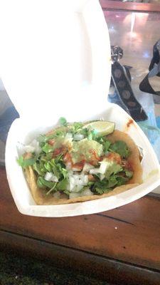 One al pastor taco. Tasty as always!