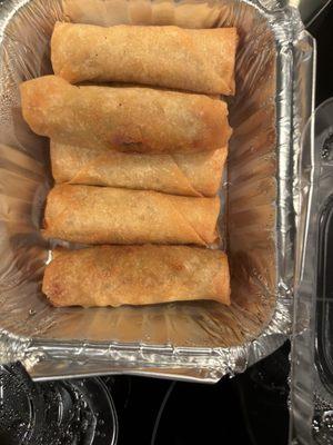 Cooked to order spring rolls